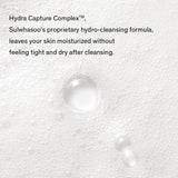 Close-up of dense, hydrating foam created by Sulwhasoo Gentle Cleansing Foam, formulated to cleanse skin without tightness or dryness.