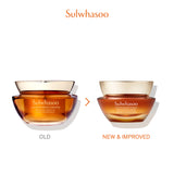 A before-and-after image shows the updated packaging of Sulwhasoo's Concentrated Ginseng Rejuvenating Cream, highlighting the new and improved design alongside the older version.