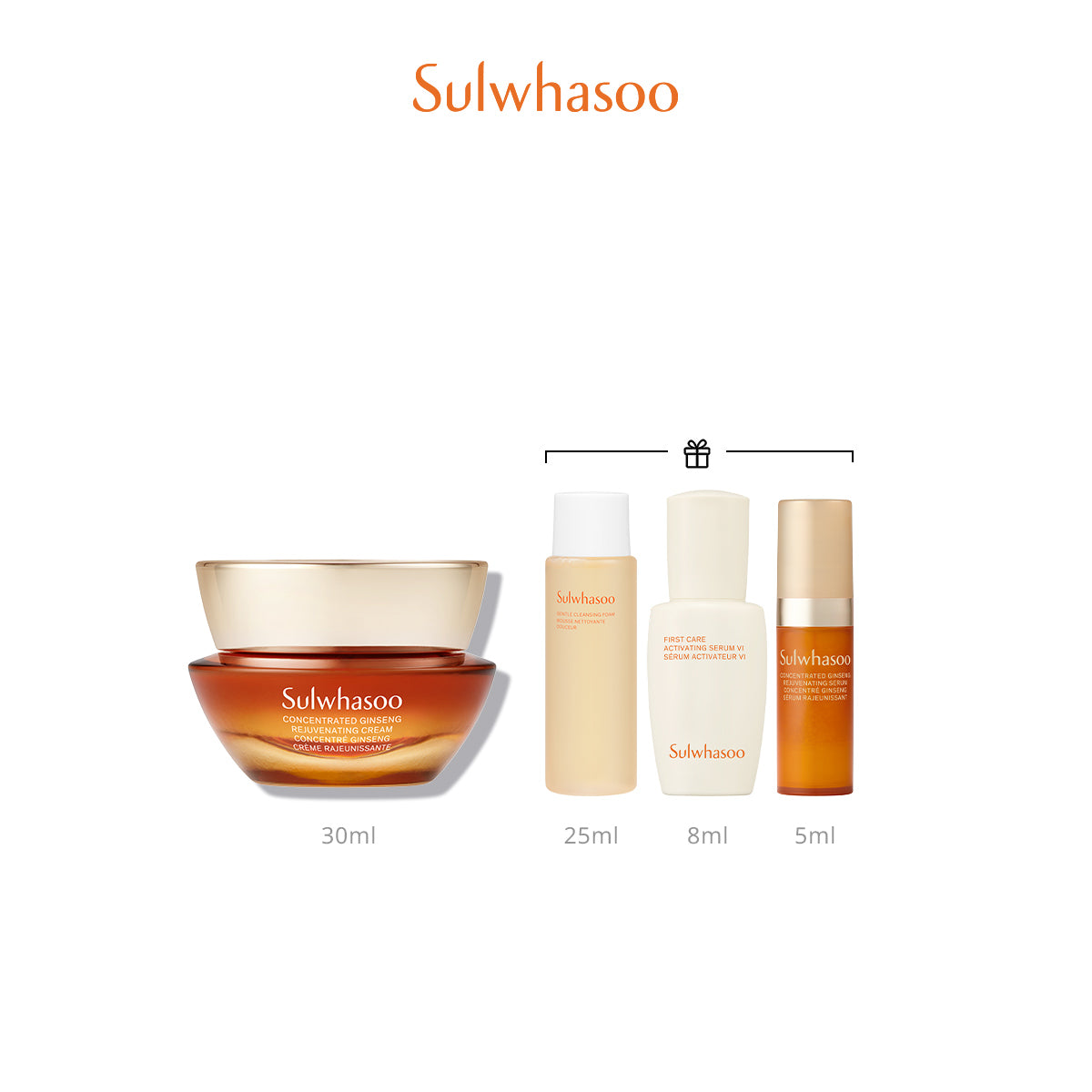 Sulwhasoo Concentrated Ginseng Rejuvenating Cream 30ml, a compact version of the iconic anti-aging cream.