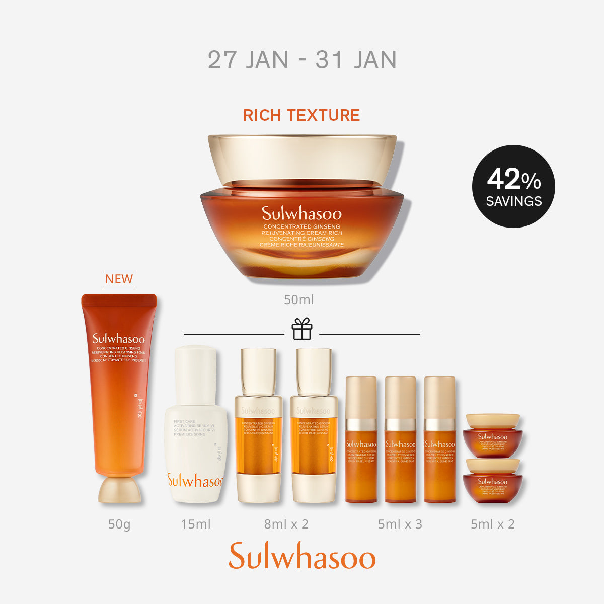 Concentrated Ginseng Rejuvenating Cream Rich 50ml